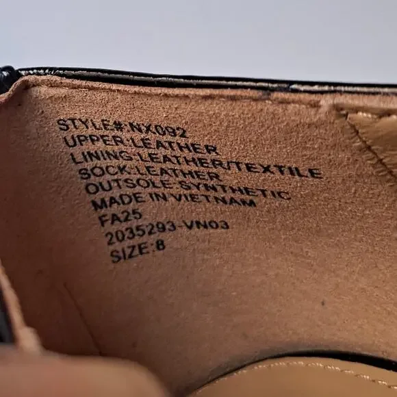 NWOB Madewell Greta Leather Square Toe Mary Jane Pumps True Black Womens Size 8 - Picture 13 of 15